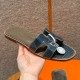 에르메스 Hermes 181 Oran sandal Matte Alligator&Y7 Blue Orage