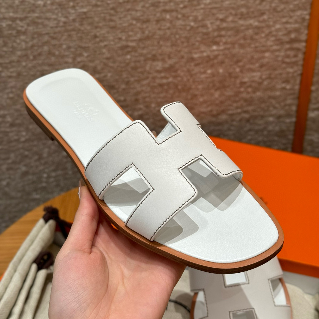 에르메스 Hermes 181 Oran sanda Swift&01 Blanc
