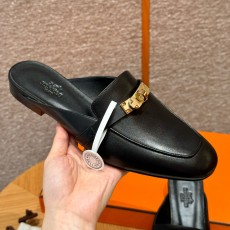 에르메스 Hermes 188 Oz Mule Goatskin&89 Noir gold