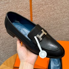 에르메스 Hermes 192 Royal loafer Goathide&89 Noir silver