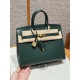 에르메스 Hermes Birkin 25cm Box 67 Vert fonce/gold