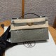 에르메스 Hermes Kelly Pochette 22cm Alligator 81 Girs tourterlle/gold