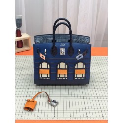 에르메스 Hermes Birkin Faubourg 20cm Blue