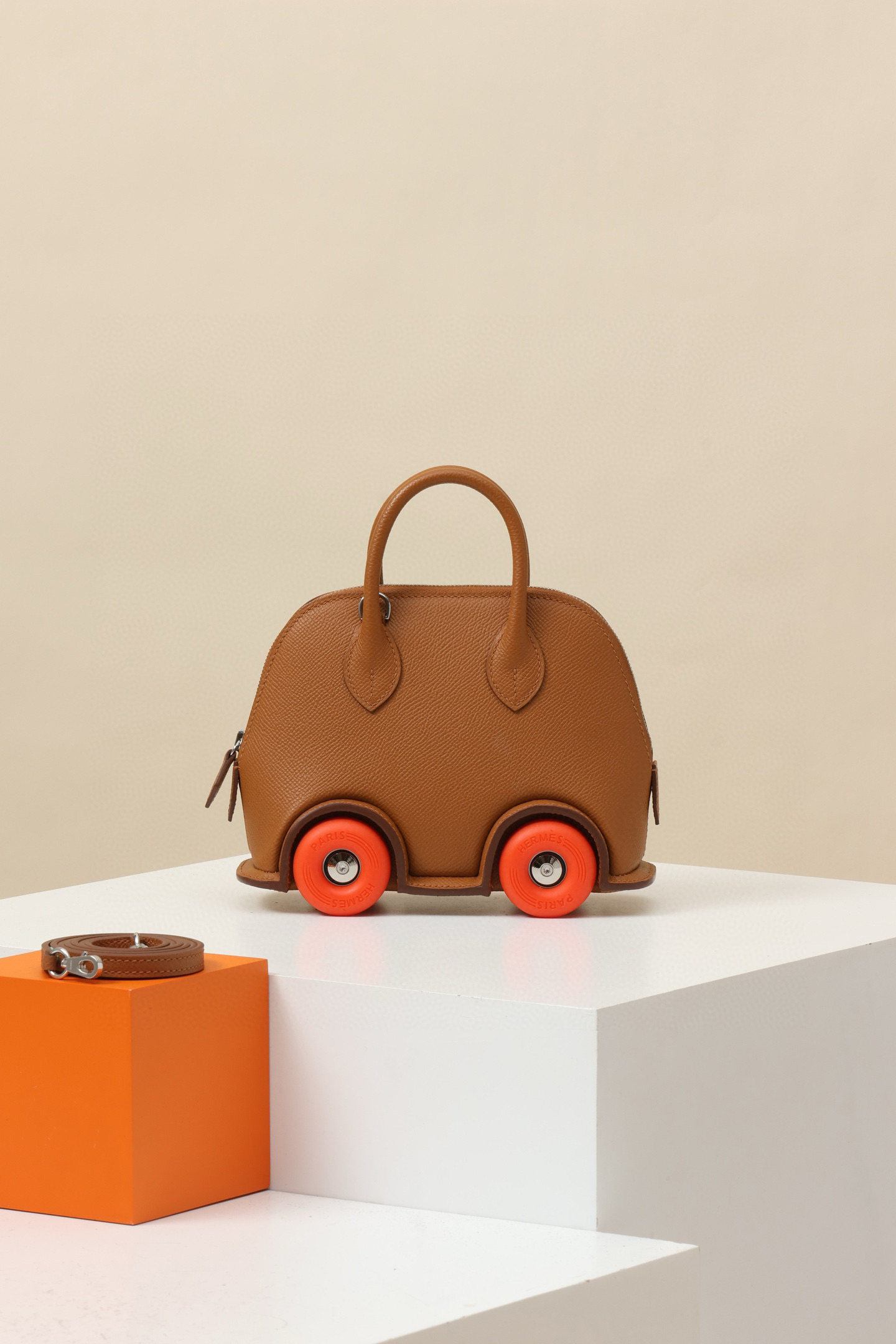 에르메스 Hermes Bolide On Wheels 18cm Epsom 37 Gold