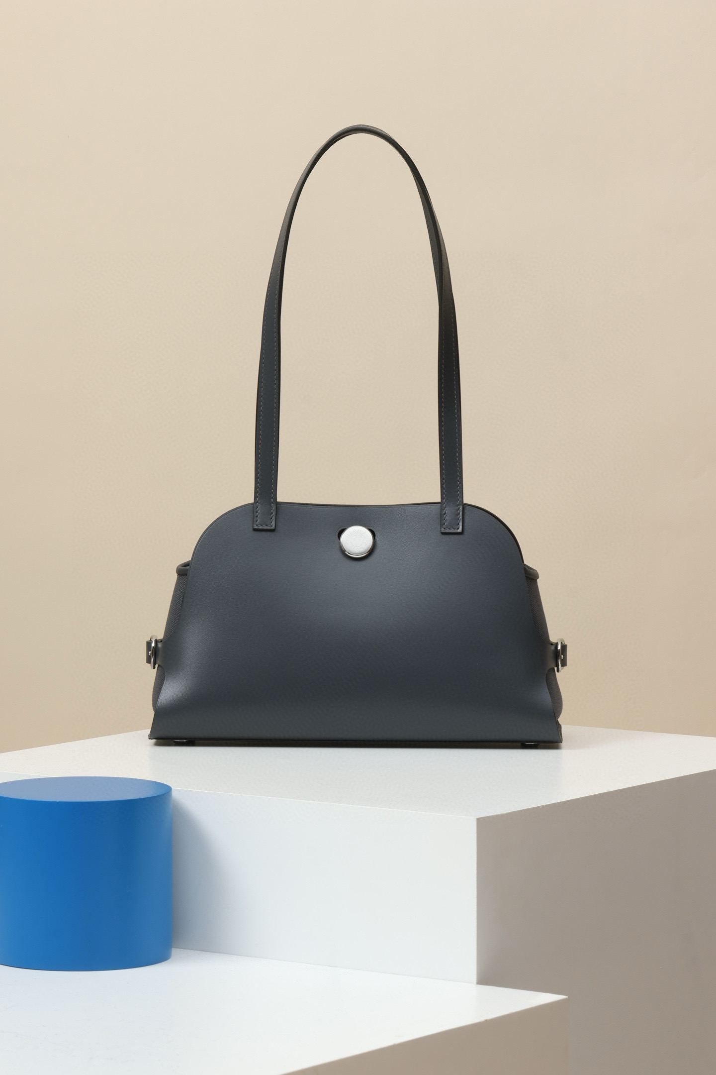 에르메스 Hermes Tablier Sellier 26cm Swift 85 Ardoise/silver