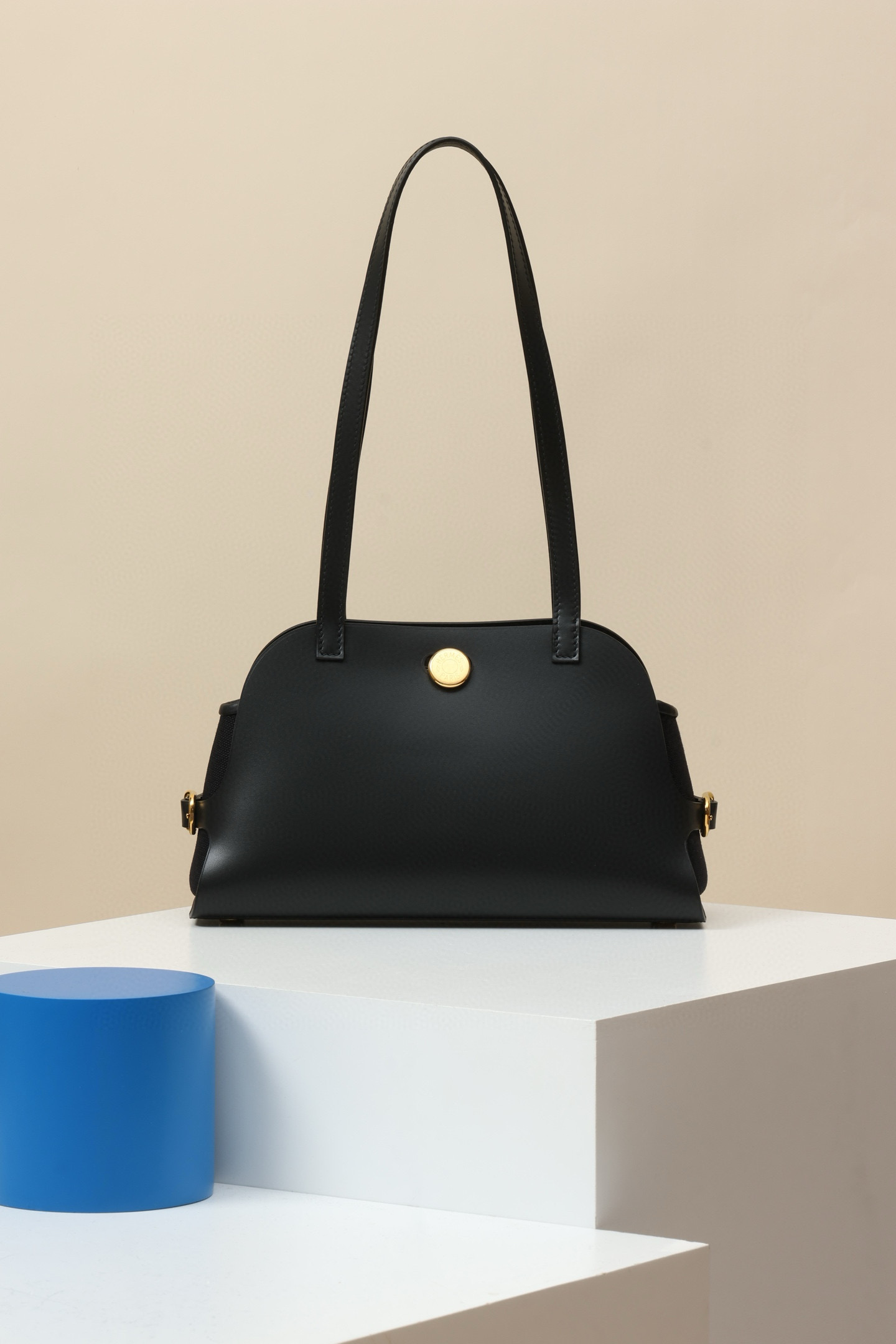 에르메스 Hermes Tablier Sellier 26cm Swift 89 Noir/gold