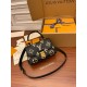 루이비통 Louis Vuitton M45978 Madeleine BB Bicolor Monogram Empreinte Black Beige 24cm