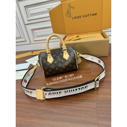 루이비통 Louis Vuitton M46234 Speedy Bandouliere 20 Monogram Black 20.5cm