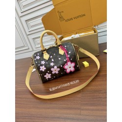 루이비통 Louis Vuitton x Murakami M14174 Takashi Speedy Bandouliere 25 Sakura Brown 25cm