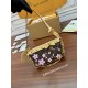 루이비통 Louis Vuitton x Murakami M13666 Takashi Pochette Accessoires Sakura Brown 22cm