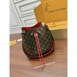 루이비통 Louis Vuitton M44021 Neonoe MM Monogram Coquelicot Red 26cm
