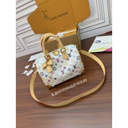 루이비통 Louis Vuitton x Murakami M13085 Takashi Speedy Bandouliere 25 Multicolor White 25cm