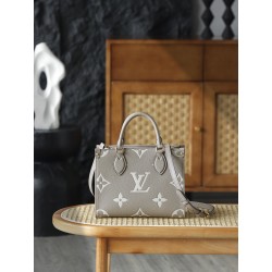 【AS】 루이비통 Louis Vuitton M45779 Onthego PM Monogram Empreinte Dove Cream 25cm