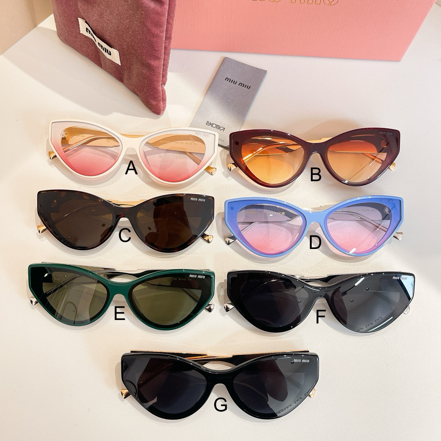 미우 미우 MIU MIU MU 1714LV 52口19-145 P130