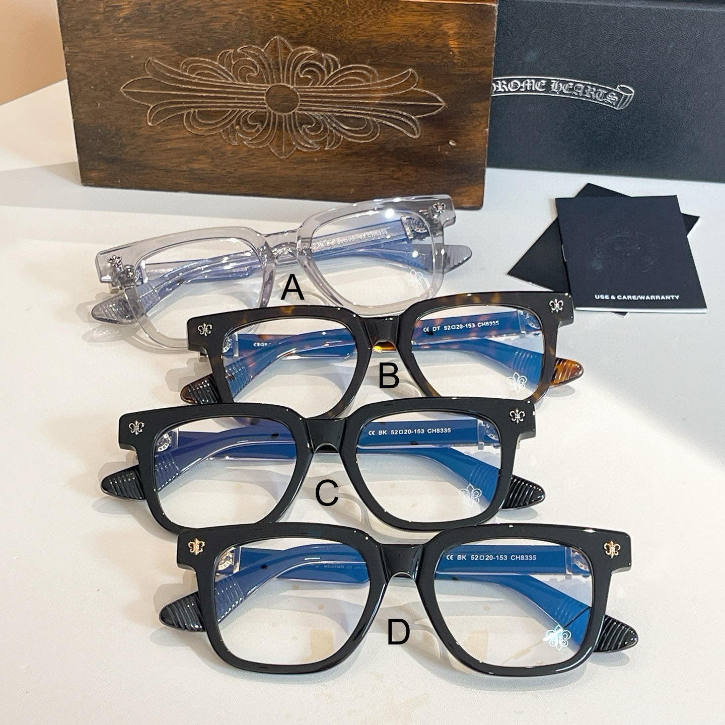 크롬하츠 Chrome Hearts CH8335 52口20-153