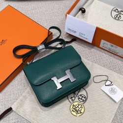 에르메스 Hermes Constance 19cm Mysore Z6 Malachite/silver