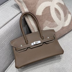 에르메스 Hermes Shoulder Birkin 29cm Evercolor 18 Etoupe/silver