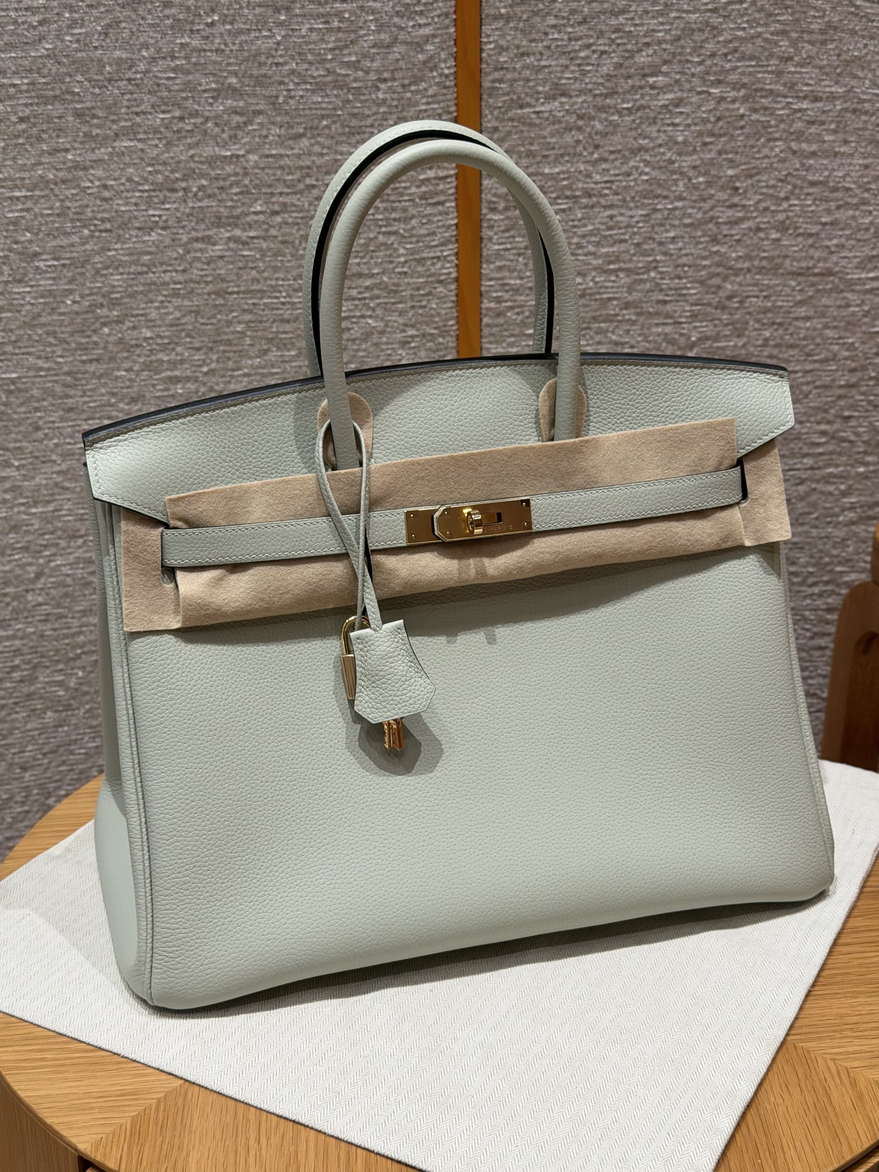 에르메스 Hermes Birkin 35cm Togo 0W Girs neve and 09 Mauve pale/gold