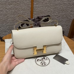 에르메스 Hermes Constance Elan 24cm Epsom 10 Craie/gold