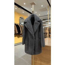 막스마라 Max Mara Teddy Bear Icon Coat 테디베어 （짧은 항）코트 Dark gray 짙은 회색