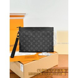 루이비통 Louis Vuitton M81569 Monogram Eclipse Pochette To Go Clutch 30cm