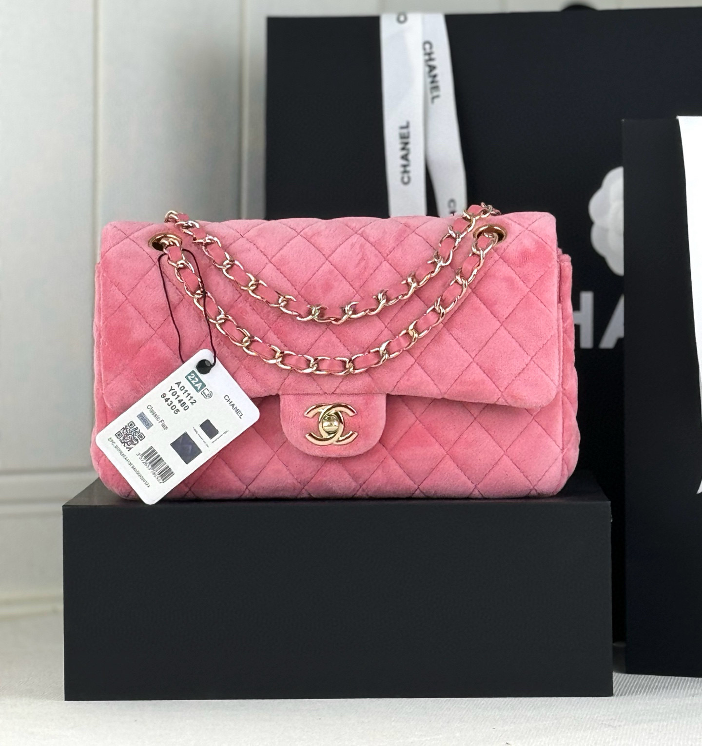 샤넬 Chanel A01112 Medium Classic Flap Bag Pink 25cm