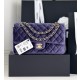 샤넬 Chanel A01112 Medium Classic Flap Bag Purple 25cm