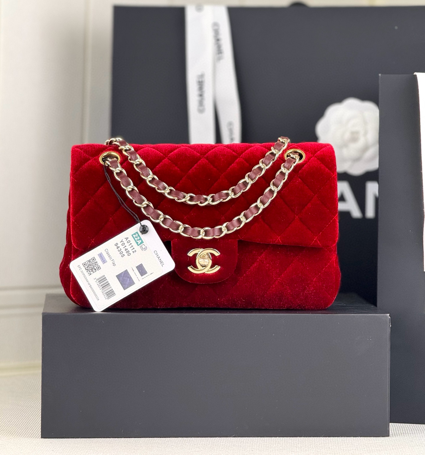 샤넬 Chanel A01118 Small Classic Flap Bag Red 23cm
