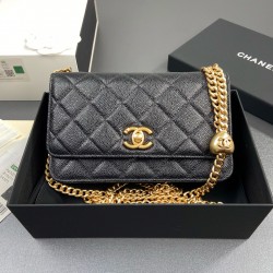 샤넬 Chanel AP201 Classic Wallet On Chain WOC Black 20cm