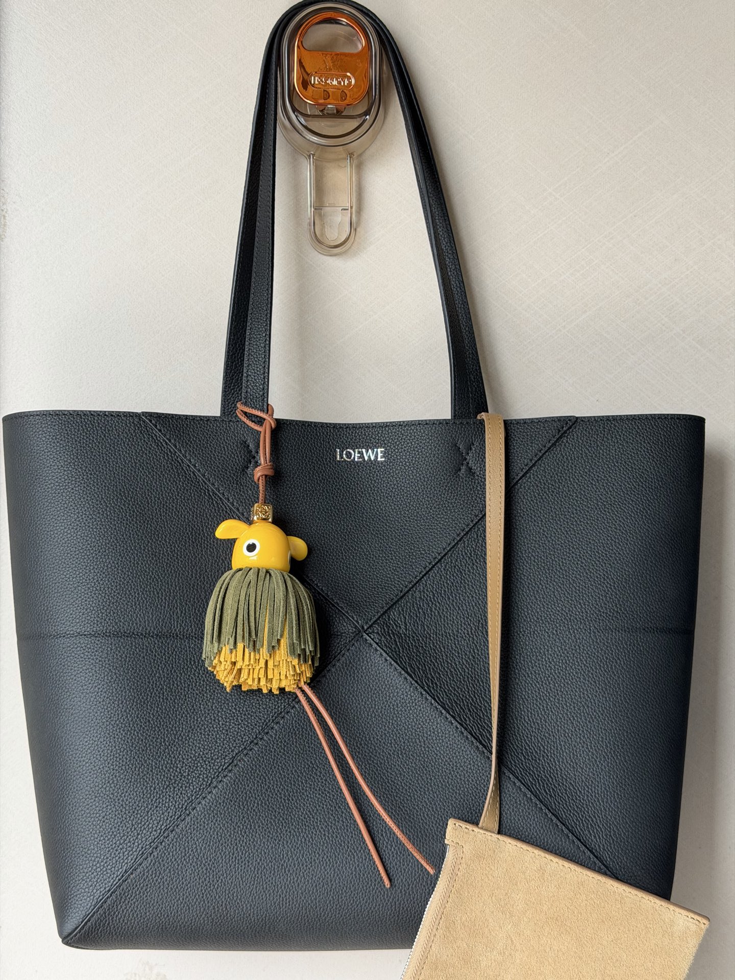 로에베 Loewe 1765 Puzzle Fold Tote Bag in Shiny Calfskin