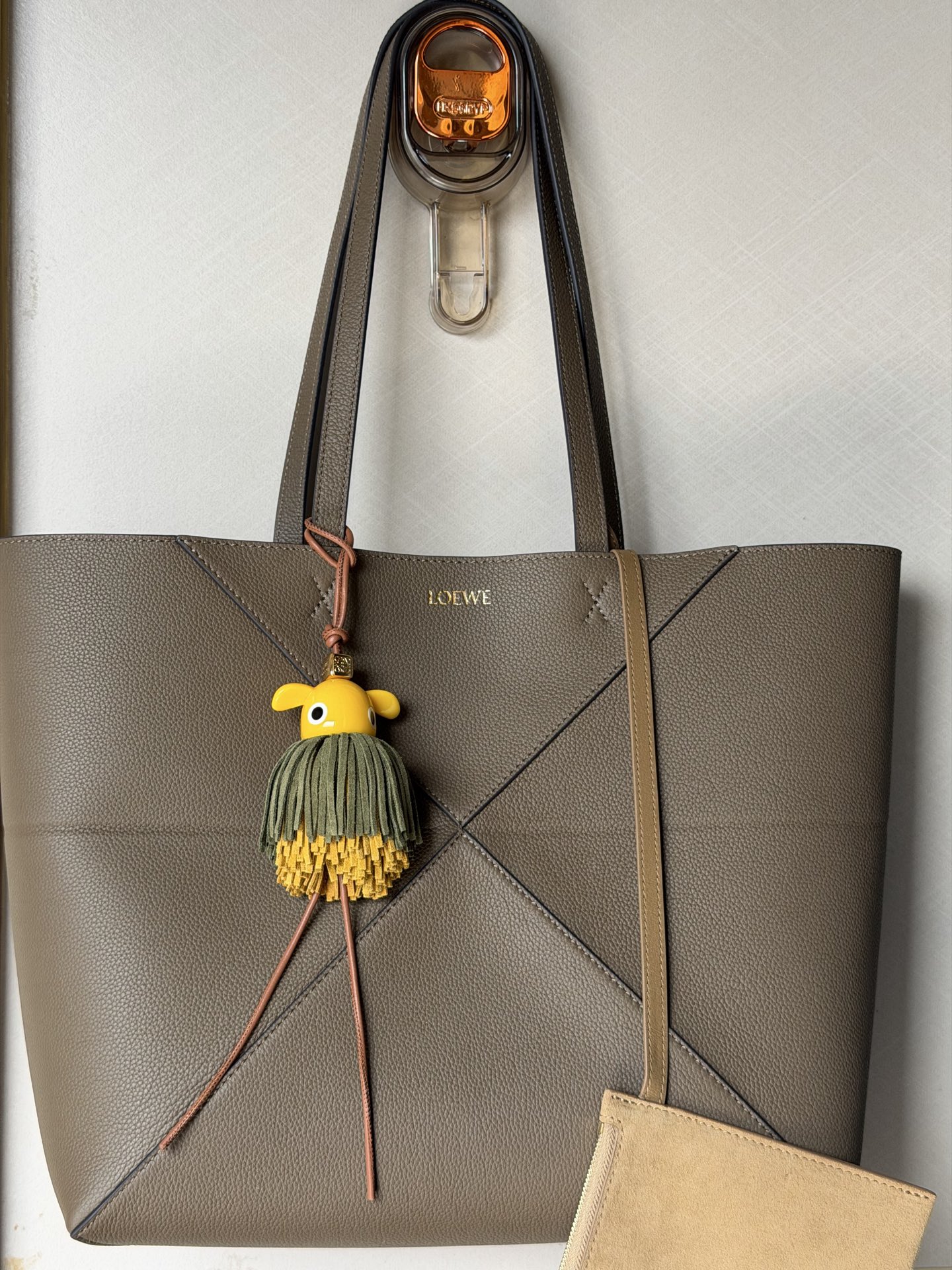 로에베 Loewe 1765 Puzzle Fold Tote Bag in Shiny Calfskin