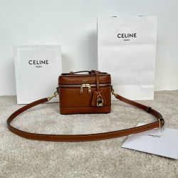 셀린느 Celine 119463Vanity in Natural Calfskin Tan 18cm