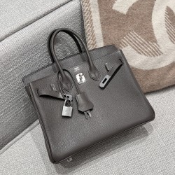 에르메스 Hermes Birkin 25cm Mysore 8F Etain/silver