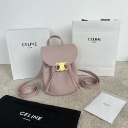 셀린느 Celine 118703 Smooth Calfskin Bonnie Backpack Bleached Pink