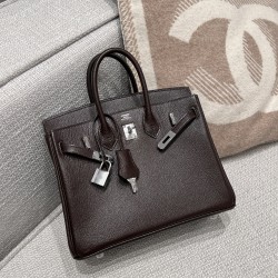 에르메스 Hermes Birkin 25cm Mysore 41 Havane/silver