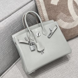 에르메스 Hermes Birkin 25cm Mysore 80 Gris Perle/silver