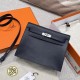 에르메스 Hermes Kelly danse Evercolor 2Z Blue Nuit/silver