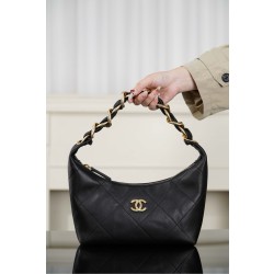 샤넬 Chanel 25k AS5837 Hobo Bag Black 28cm