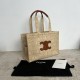 셀린느 Celine 196762 Large Cabas Thais in Textile With Celine All-Over Print Natural Tan 40cm