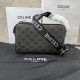 셀린느 Celine 197202 Medium Messenger Bag in Triomphe Canvas Black 23cm