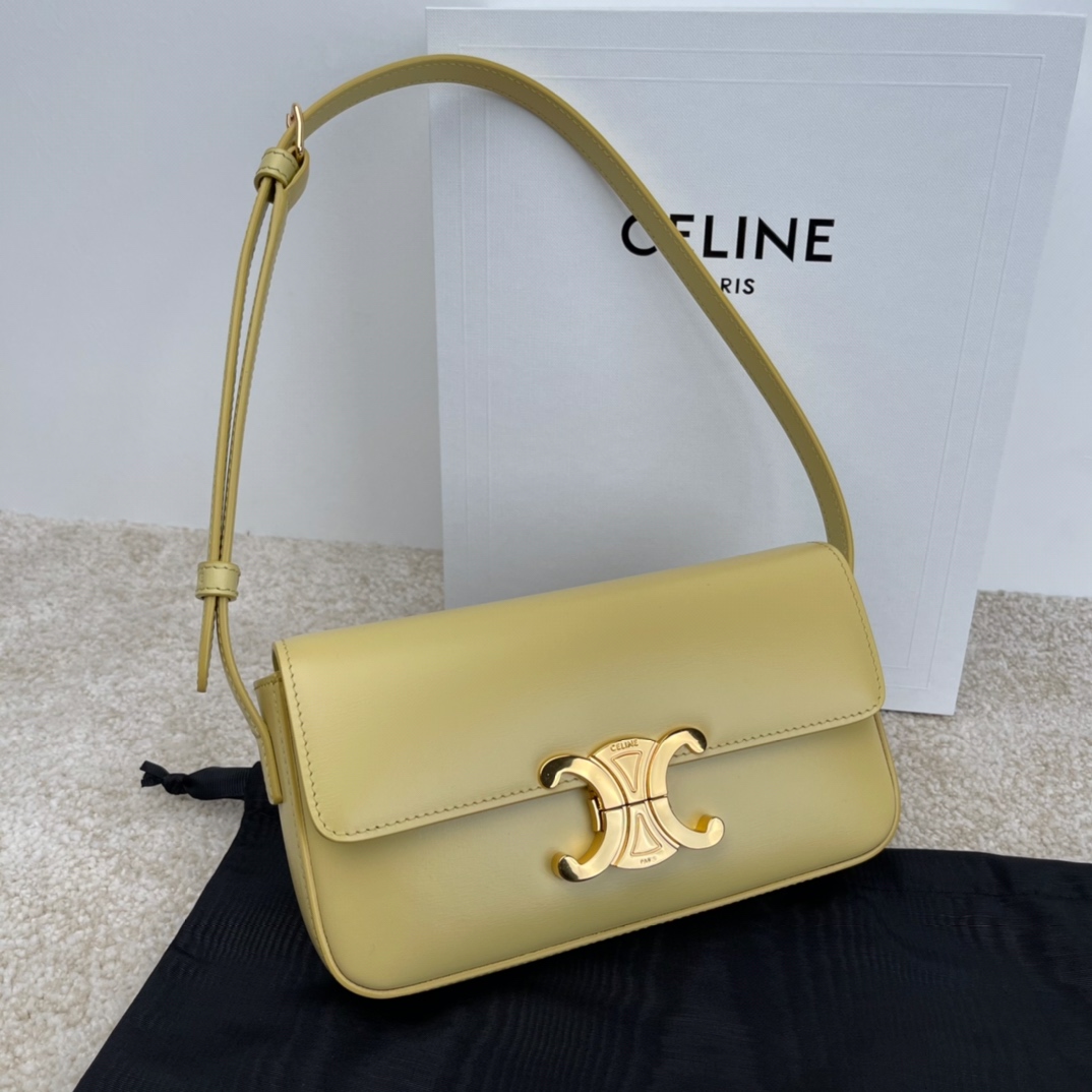 셀린느 Celine 194143 Shoulder Bag Claude in Shiny Calfskin 20cm