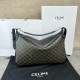 셀린느 Celine 111772 Large Strap Romy in Triomphe Canvas Calfskin Black