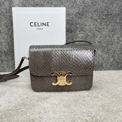 셀린느 Celine 188424 Teen Triomphe Bag in Lizard 18.5cm