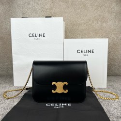 셀린느 Celine 113583 College Triomphe Bag in Shiny Calfskin 20cm