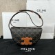 셀린느 Celine 111232 Besace Cuir Triomphe in Triomphe Canvas and Calfskin Tan 23cm