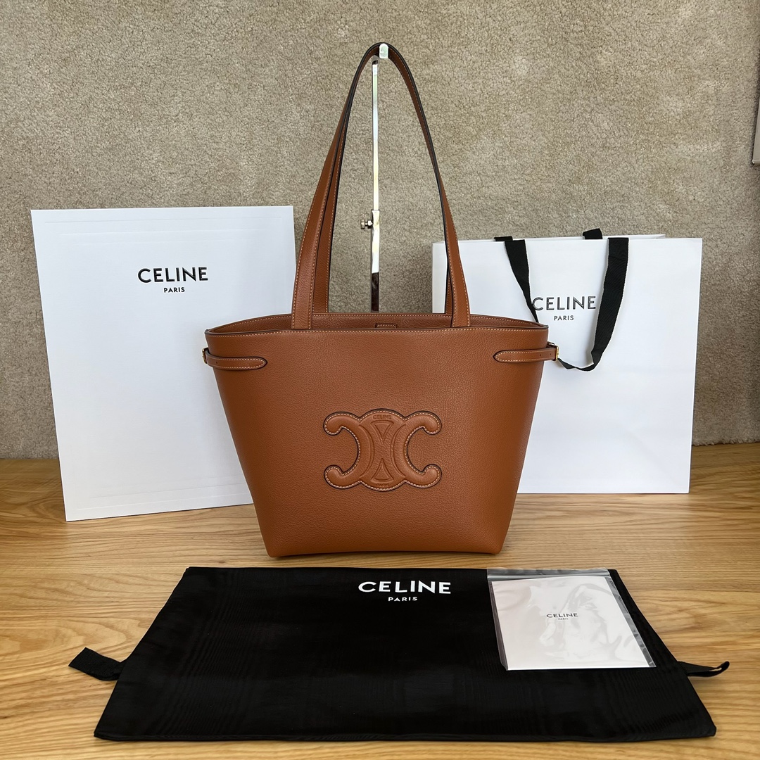 셀린느 Celine 118233 Small Cabas Anais Cuir Triomphe in Grained Calfskin 28cm