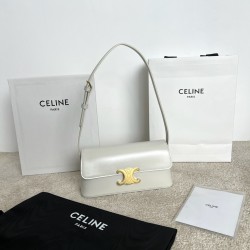 셀린느 Celine 120553 Diane Shoulder Bag in Triomphe Calfskin 24cm