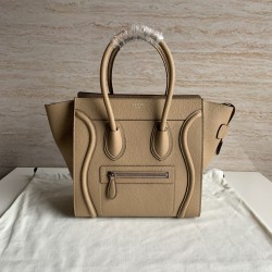 셀린느 Celine 189793 Micro Luggage Handbag in Drummed Calfskin 27cm