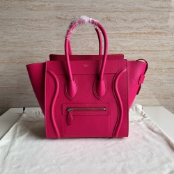 셀린느 Celine 189793 Micro Luggage Handbag in Drummed Calfskin 27cm