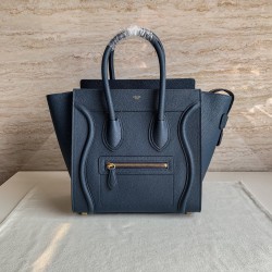 셀린느 Celine 189793 Micro Luggage Handbag in Drummed Calfskin 27cm